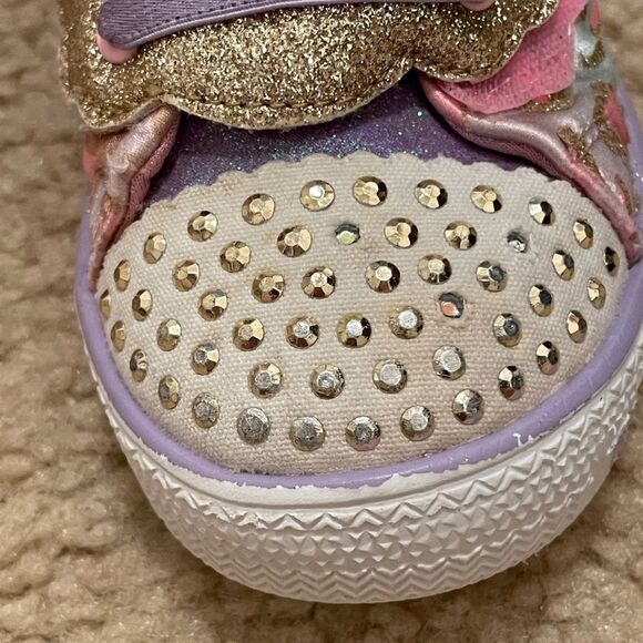 Skechers Twinkle Toes shoes. Girl Sz 10 - Picture 5 of 12
